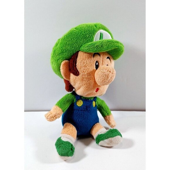 World of Nintendo 2015 Jakks Pacific Plush Baby Luigi 6"  Super Mario Bros Toy - Picture 2 of 3